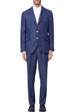 Brunello Cucinelli Kostym, Herr, 2Xl, Indigo Skräddarsytt Kostym