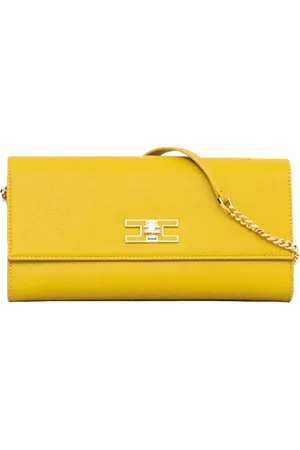 Elisabetta Franchi Väska, Dam, ONE Size, Läder, Förgylld Kedja Crossbody Väska