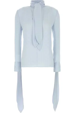 Givenchy Topp, Dam, M, Slipskrage Ljusblå Topp