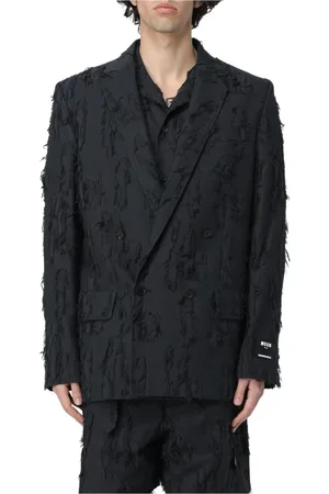 Msgm Jacka, Herr, M, Klassisk Svart Blazer för Män