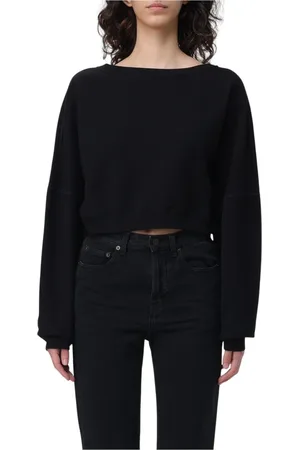 Saint Laurent Sweatshirts & Hoodies, Dam, M, Svart Båthals Tröja