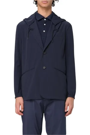 Emporio Armani Jacka, Herr, XL, Blå Hooded Blazer Jacka
