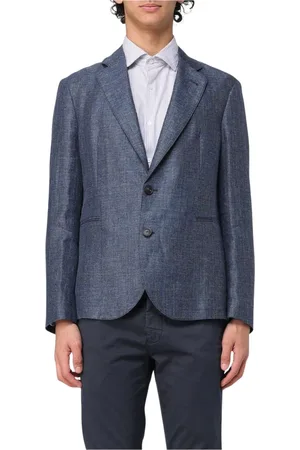 Emporio Armani Kostym, Herr, 2Xl, Bomull, Beige Linen Cotton Blazer