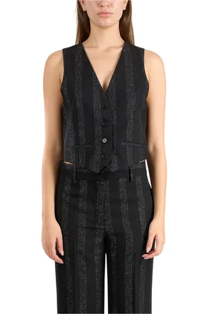 Msgm Jacka, Dam, M, Polyester, Lurex Wool Gilet Slim Fit