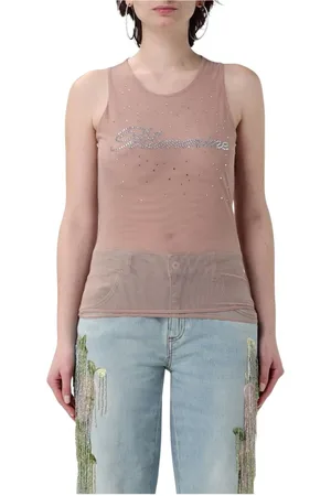 BLUMARINE Topp, Dam, M, Kristall Mesh Rosa Topp