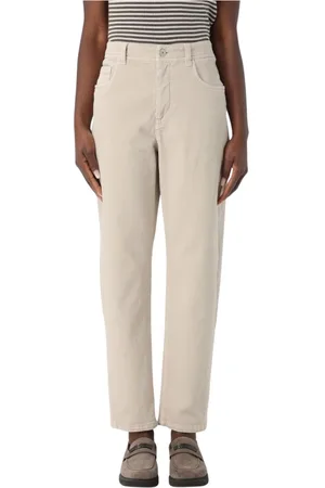 Brunello Cucinelli Jeans, Dam, M, Lyx Raka Ben Elfenbensbyxor