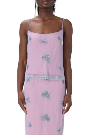 BLUMARINE Topp, Dam, S, Blommig Tulle Midi Klänning Elegant Stil
