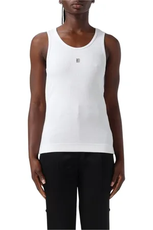 Givenchy Topp, Dam, S, Bomull, Räfflad tanktop med logodetalj