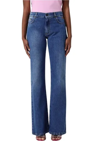 Msgm Jeans, Dam, XS, Bomull, Stiliga Flare Jeans för Kvinnor