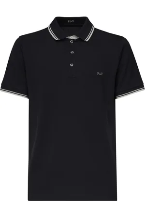 FAY Topp, Herr, 2Xl, Bomull, Svarta T-shirts och Polos med Korta ärmar