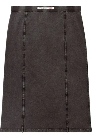 Diesel Kjol, Dam, S, Denim, Svart Kjol, Sann till Storlek