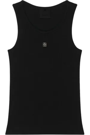 Givenchy Topp, Dam, M, Räfflad Ärmlös Svart Tank Top
