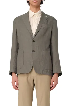 Manuel Ritz Jacka, Herr, 3Xl, Linne, Grön Linne Blazer Jacka