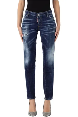 Dsquared2 Jeans, Dam, XS, Blå Distressed Skinny Jeans