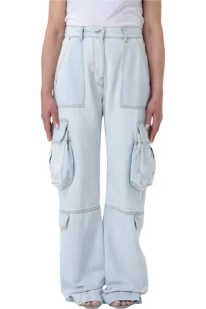 Msgm Jeans, Dam, S, Bomull, Cargo Jeans för kvinnor