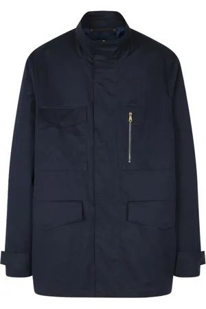Paul Smith Jacka, Herr, L, Läder, Marin Fältjacka Militärstil