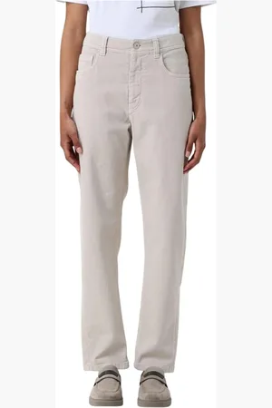 Brunello Cucinelli Jeans, Dam, XS, Bomull, Klassiska vita bomullsjeans