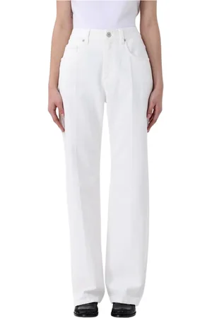 Brunello Cucinelli Jeans, Dam, L, Elegant Vit Wide Leg Jeans