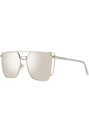 Guess Accessoarer, Dam, ONE Size, Guld Kvinnor Rektangel Spegelglasögon