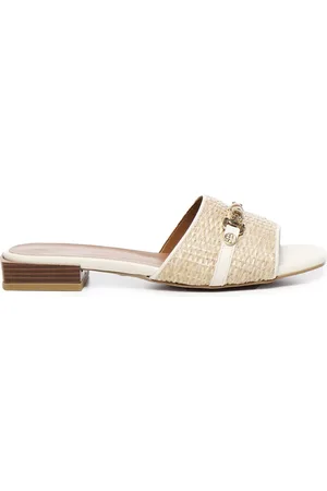 V°73 Skor, Dam, 39 EU, Läder, Vävd Textur Läder Sandaler Off-White