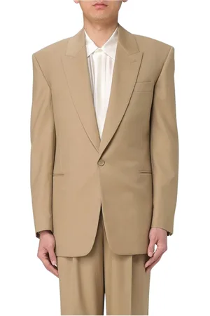 Saint Laurent Kostym, Herr, XL, Kamel Skräddad Blazer