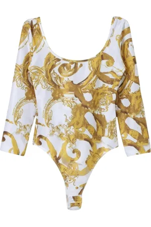 VERSACE Topp, Dam, XS, Barocktryck Bodysuit Shorts Set