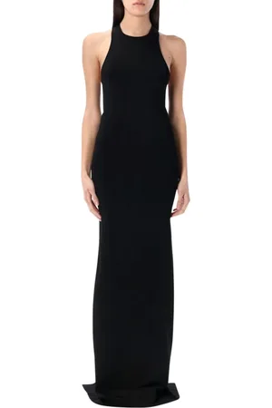 Saint Laurent Klänning, Dam, M, Elegant Ärmlös Maxiklänning Svart
