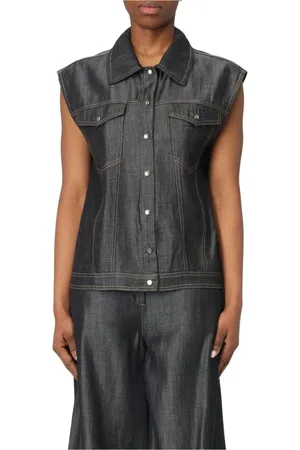 Kaos Jacka, Dam, L, Denim, Denim Button-Up Skjorta