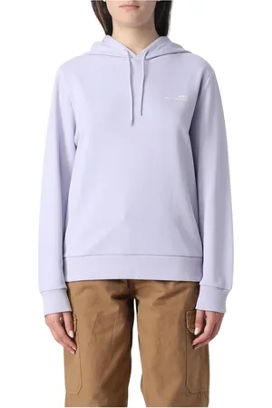A.P.C. Sweatshirts & Hoodies, Dam, L, Bomull, Mysig Lila Hoodie