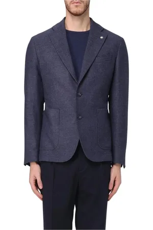 Manuel Ritz Jacka, Herr, L, Blå Notch Revers Blazer