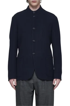 Giorgio Armani Jacka, Herr, L, Marin Mandarin Krage Blazer