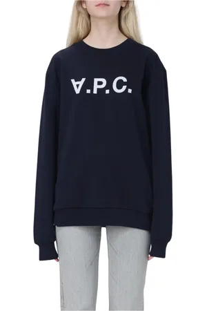 A.P.C. Sweatshirts & Hoodies, Dam, L, Bomull, Brun Logo Sweatshirt för Kvinnor