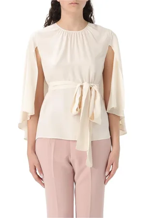 Liu Jo Blusar & Skjortor , Dam, L, Sidens Cape Blus Elegant Slips Midja