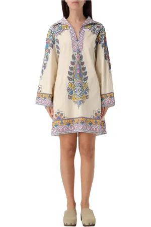 Etro Klänning, Dam, S, Bomull, Elegant Vit Mini Klänning