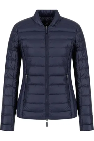 Armani Exchange Jacka, Dam, M, Läder, Blå ytterkläder jacka Aw23