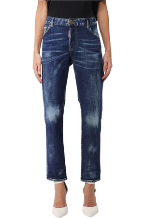 Dsquared2 Jeans, Dam, XS, Denim, Slitna Straight Leg Jeans