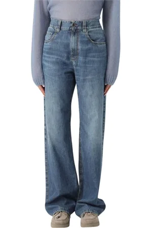 Brunello Cucinelli Jeans, Dam, S, Denim, Stilrena Wide Leg Jeans