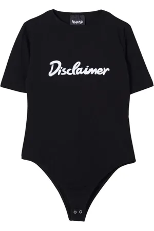 DISCLAIMER Topp, Dam, M, Bomull, Broderad Logga Bodysuit Elegant Stil