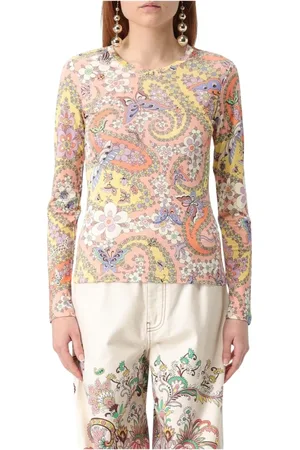 Etro Topp, Dam, M, Multifärgad Paisley Print Topp