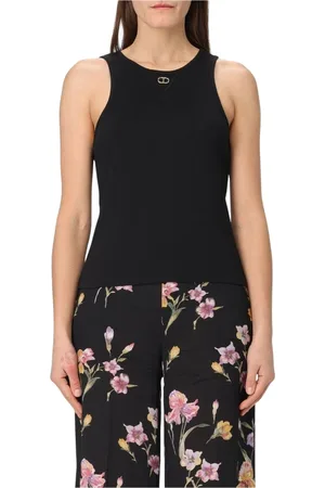 Twin-Set Topp, Dam, XS, Bomull, Räfflad Ärmlös Topp Elegant