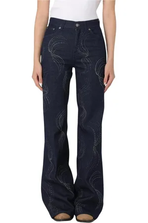 Dondup Jeans, Dam, W26, Bomull, Elegant Broderad Flare Jeans