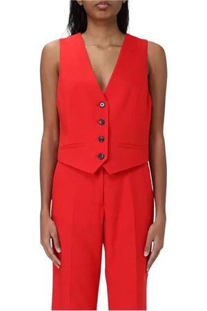 Msgm Jacka, Dam, M, Linne, Röd Linneväst