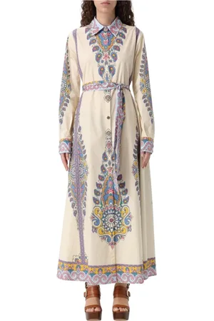 Etro Klänning, Dam, L, Bomull, Elegant Paisley Maxi Klänning