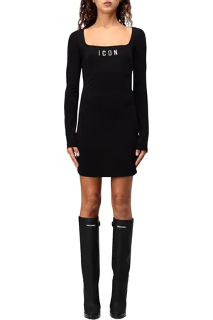 Dsquared2 Klänning, Dam, S, Elegant Svart Bodycon Mini Klänning