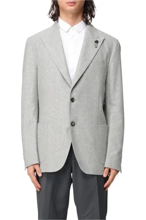 LARDINI Jacka, Herr, L, Tidlös Grå Skräddarsydd Blazer
