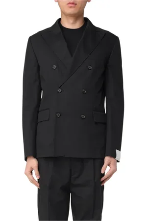 Paolo Pecora Jacka, Herr, M, Blå Dubbelknäppt Blazer