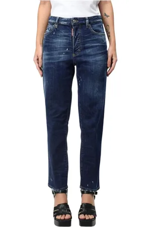 Dsquared2 Jeans, Dam, XS, Bomull, Klassiska Blå Jeans