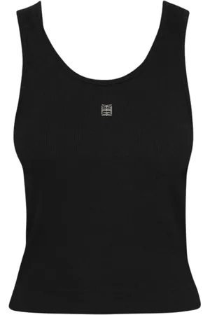 Givenchy Topp, Dam, M, Bomull, Svart Ribbad Tanktop