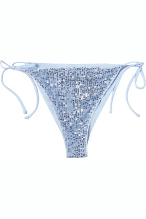 MC2 SAINT BARTH Badkläder, Dam, M, Blå Sequin Bikini Underdelar
