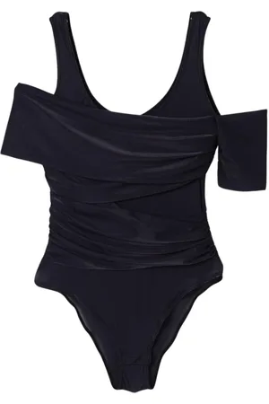 Pinko Topp, Dam, XS, Elegant Asymmetrisk Hals Bodysuit
